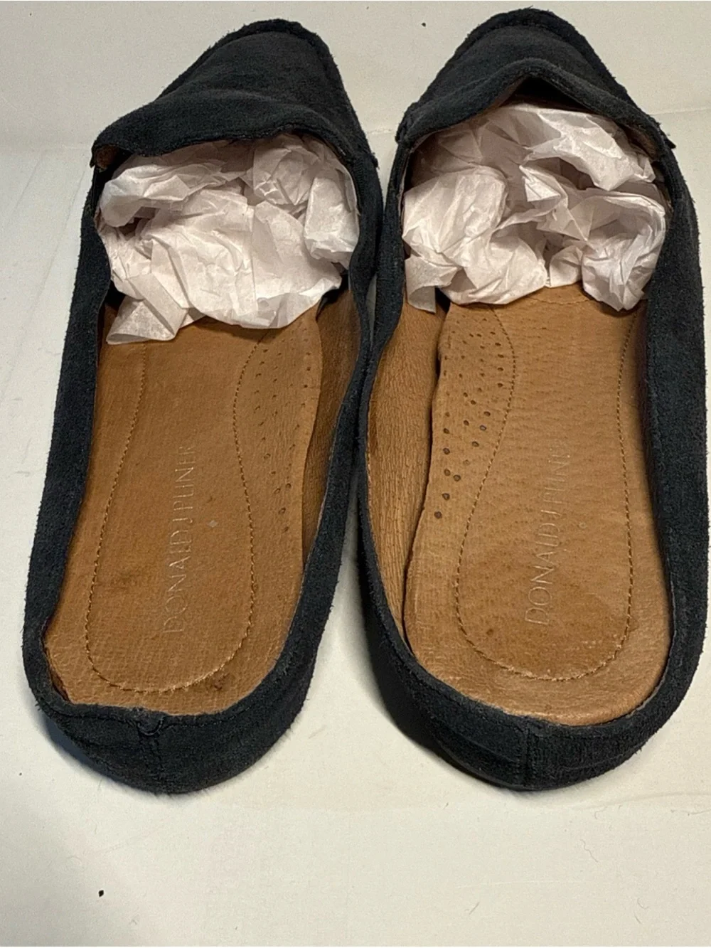 Donald J. Pliner Men's Dark Navy Suede Slip-On Loafers